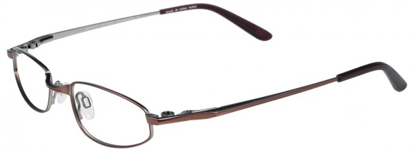EasyClip O1044 Eyeglasses, SATIN BROWN AND SILVER