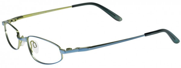 EasyClip O1044 Eyeglasses, SATIN STEEL BLUE AND LIME GREE