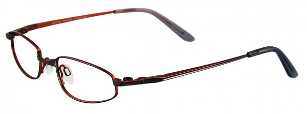 EasyClip O1044 Eyeglasses, SHINY DARK GREY AND COPPER ORA