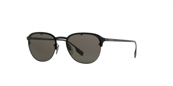 Burberry BE3103 Sunglasses, 1283/3 BLACK RUBBER (BLACK)