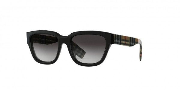 Burberry BE4277 Sunglasses, 3757T3 BLACK POLAR GREY GRADIENT (BLACK)