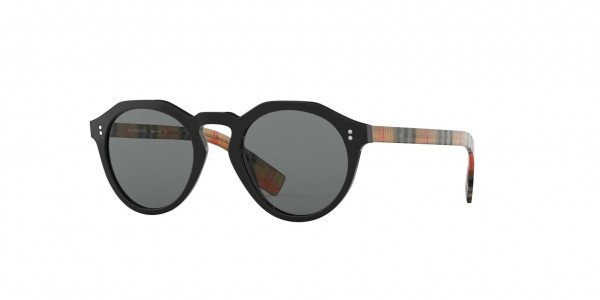 Burberry BE4280F Sunglasses, 375787 BLACK (BLACK)