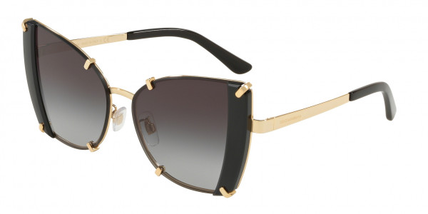 Dolce & Gabbana DG2214 Sunglasses, 02/8G GOLD/BLACK