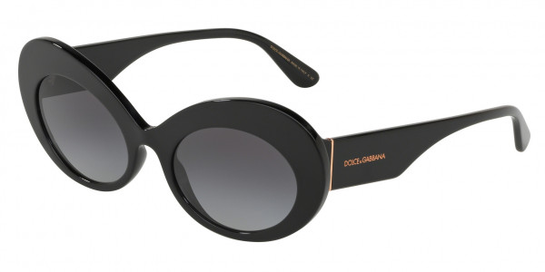 Dolce & Gabbana DG4345 Sunglasses, 501/8G BLACK (BLACK)