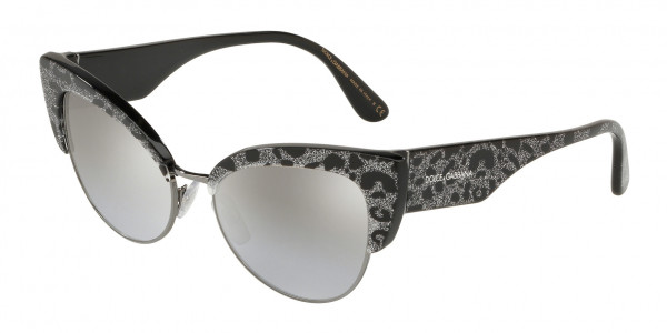 Dolce & Gabbana DG4346 Sunglasses, 31986V LEO GLITTER BLACK