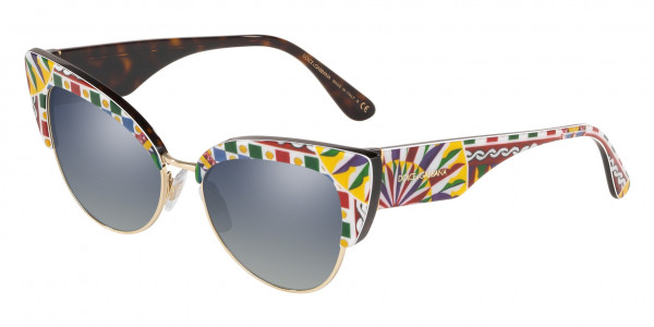 Dolce & Gabbana DG4346 Sunglasses, 32161G BARROW WHITE ON HAVANA (MULTI)