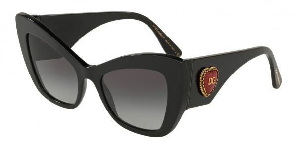 Dolce & Gabbana DG4349F Sunglasses, 501/8G BLACK (BLACK)