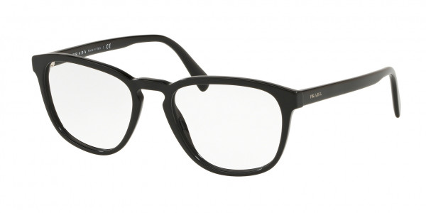 Prada PR 09VVF CONCEPTUAL Eyeglasses, 1AB1O1 BLACK (BLACK)