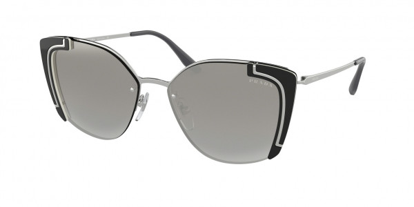 Prada PR 59VS ABSOLUTE Sunglasses, 4315O0 ABSOLUTE SILVER/BLACK IVORY GR (SILVER)