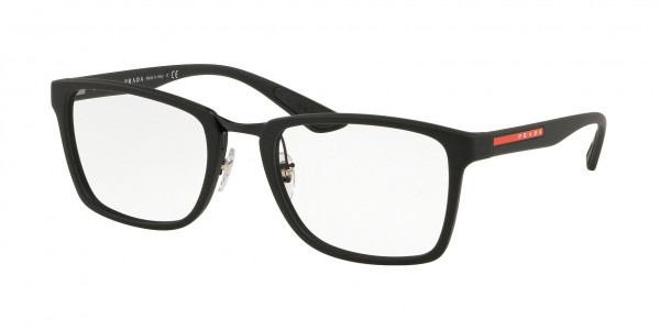 Prada Linea Rossa PS 06LV ACTIVE Eyeglasses, DG01O1 BLACK RUBBER