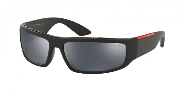 Prada Linea Rossa PS 02US ACTIVE Sunglasses, 1BO5L0 BLACK (BLACK)