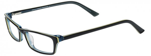 EasyClip O1060 Eyeglasses, BLACK/CLEAR