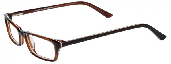 EasyClip O1060 Eyeglasses, DARK BROWN/LIGHT BROWN