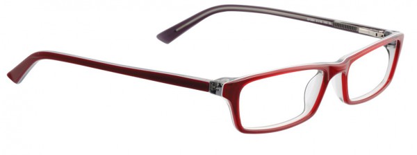 EasyClip O1060 Eyeglasses, MEDIUM RED/PLUM
