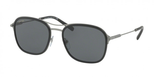 Bvlgari BV5041 Sunglasses, 195/87 MATTE BLACK GREY (BLACK)