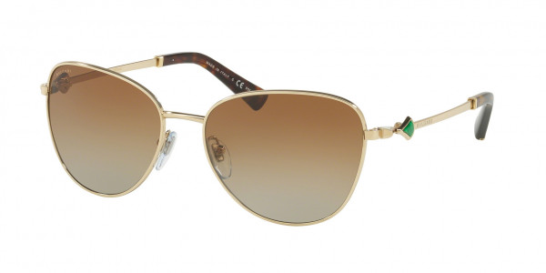 Bvlgari BV6097KB Sunglasses, 2041T5 PALE GOLD PLATED (GOLD)