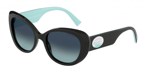 Tiffany & Co. TF4153 Sunglasses, 80019S BLACK TIFFANY BLUE GRADIENT (BLACK)