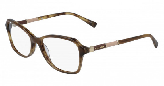 Cole Haan CH5031 Eyeglasses, 215 Brown Horn
