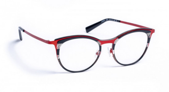 J.F. Rey JF2822 Eyeglasses, STRIPES BLACK/RED (0530)