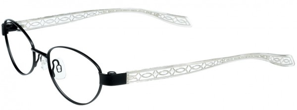 EasyClip P6055 Eyeglasses, MATT BLACK/CLEAR