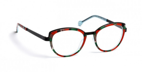 J.F. Rey BOREAL Eyeglasses, RED/BLACK 8/12 GIRL (3020)