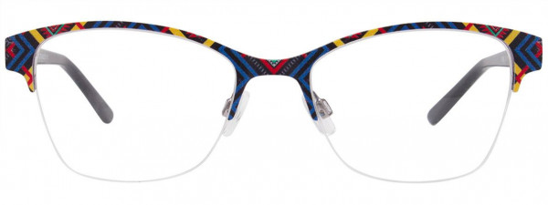 Takumi TK1089 Eyeglasses, 050 - Blue & Yellow & Red & Black