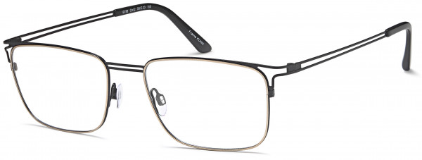 BIGGU B789 Eyeglasses, 02-Gold/Black