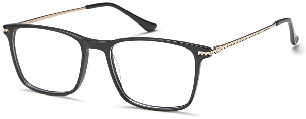BIGGU B784 Eyeglasses, 01-Black/Gold