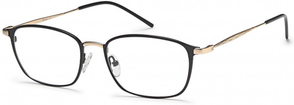 BIGGU B775 Eyeglasses, 01-Black/Gold