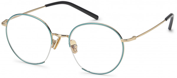 Menizzi M4073 Eyeglasses, 03-Blue/Gold
