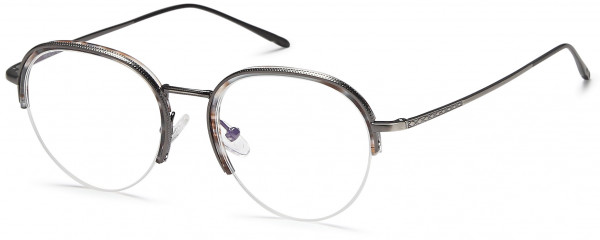 Menizzi M4043 Eyeglasses, 01-Grey Brown/Ant Gunmetal