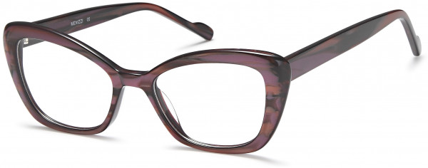 Menizzi M4025 Eyeglasses, 03-Rose/ Brown