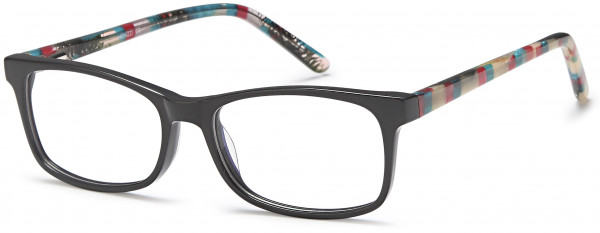 Menizzi M4003 Eyeglasses, 01-Black/Multicolor