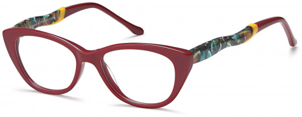Menizzi M4030 Eyeglasses, 02-Red/ Mosaic Multi