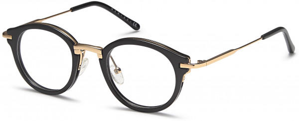 Menizzi M4015 Eyeglasses, 02-Black/Gold