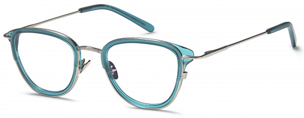 Menizzi M4052 Eyeglasses, 01-Aqua/Silver