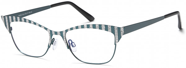 Menizzi M4059 Eyeglasses, 03-Turquoise/Silver