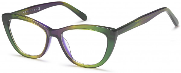 Menizzi M4020 Eyeglasses, 02-Green/Olive/Brown