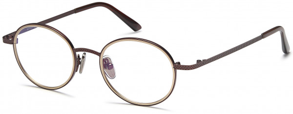 Menizzi M4035 Eyeglasses, 02-Brown/Gold