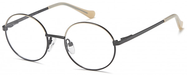 Menizzi MK506 Eyeglasses, 01-Black/Antique Gold