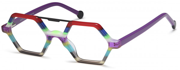 Menizzi MK501 Eyeglasses, 03-Muti Color/Black