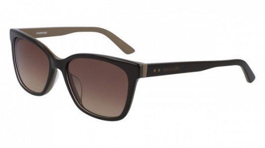 Calvin Klein CK19503S Sunglasses, (203) DARK BROWN/BEIGE