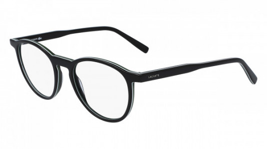 Lacoste L2844 Eyeglasses, (001) BLACK/WHITE/GREEN/BLACK