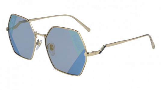 MCM MCM126S Sunglasses, (740) SHINY GOLD/BLUE