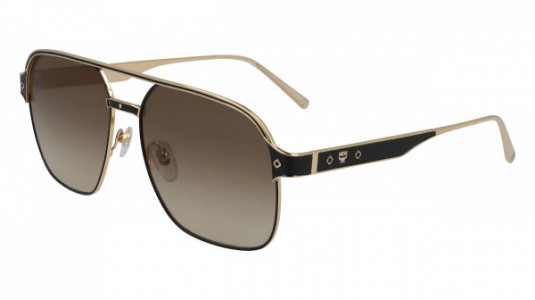 MCM MCM128S Sunglasses, (733) SHINY GOLD/BLACK