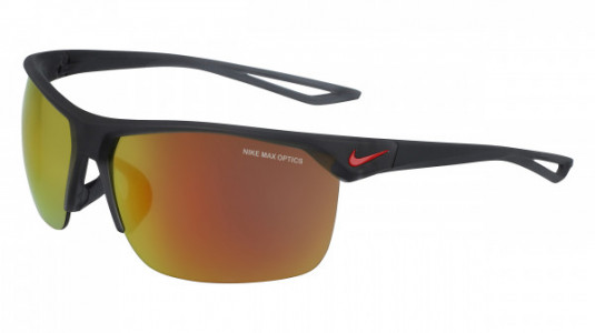 Nike NIKE TRAINER M EV1013 Sunglasses, (021) MATTE DARK GREY/ORANGE MIRROR