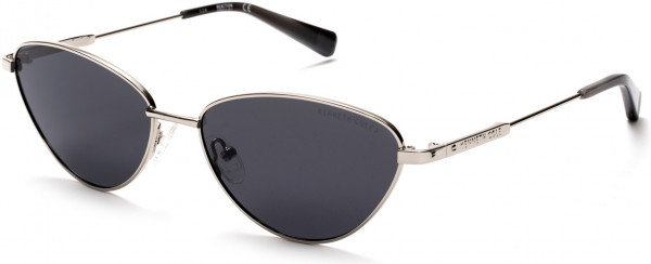 Kenneth Cole New York KC7235 Sunglasses, 10D - Shiny Light Nickeltin / Smoke Polarized Lenses