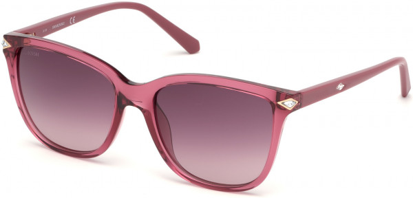 Swarovski SK0192 Sunglasses, 72T - Shiny Pink / Gradient Bordeaux Lenses