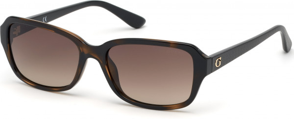 Guess GU7595 Sunglasses, 52F - Dark Havana / Matte Black