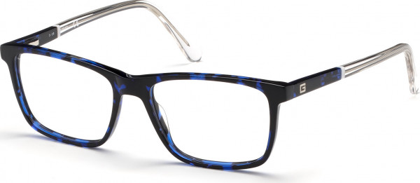 Guess GU1971 Eyeglasses, 092 - Blue/Havana / Crystal/Havana